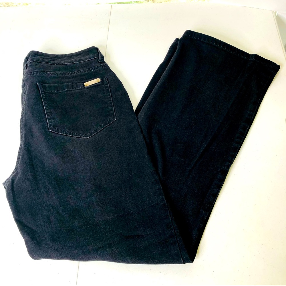 DANA BUCHMAN Jeans Size 8 Signature Bootcut Black Stretch Denim Pants